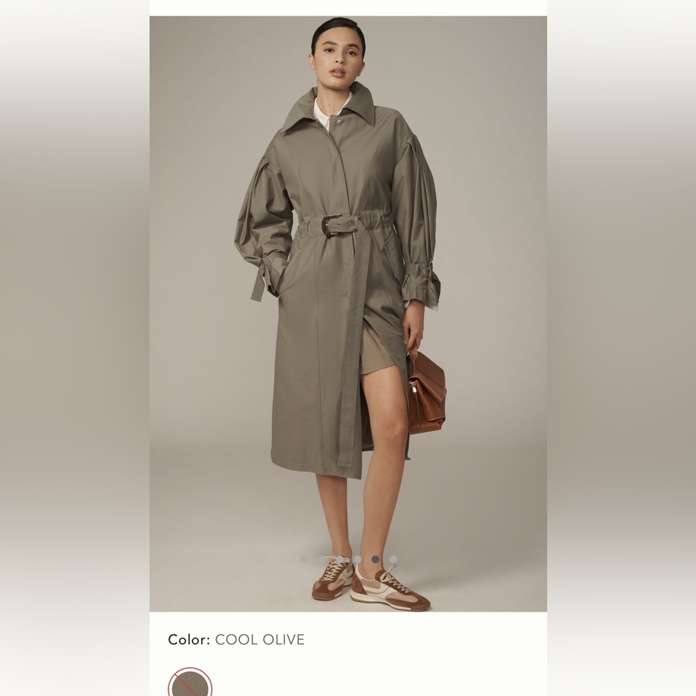 Stylish Gray Trench Coat with Belt